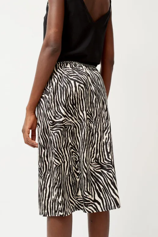No.6 Store Printed Slip Skirt in Zebra Print