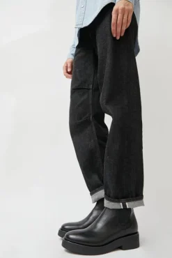 No.6 Store Pull on Crepe Sole Boot in Nero