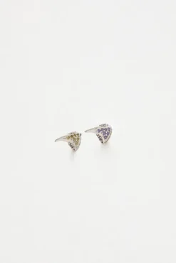 No.6 Store Rhinestone Studs in Amethyst Soft Yellow