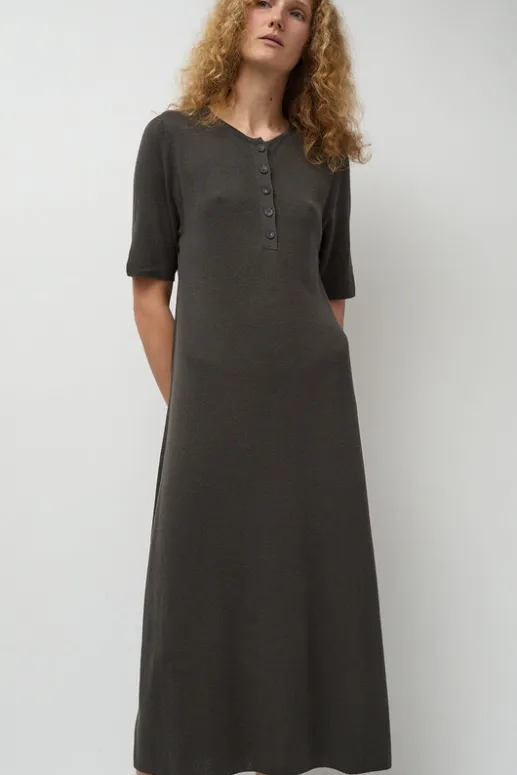 No.6 Store Rib Henley Dress in Coal