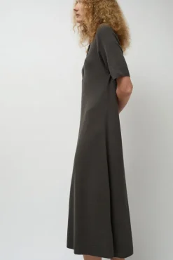 No.6 Store Rib Henley Dress in Coal