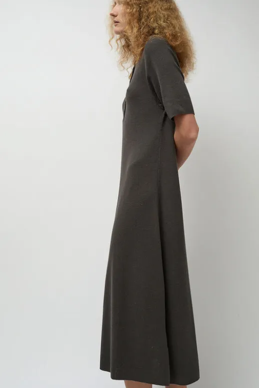No.6 Store Rib Henley Dress in Coal