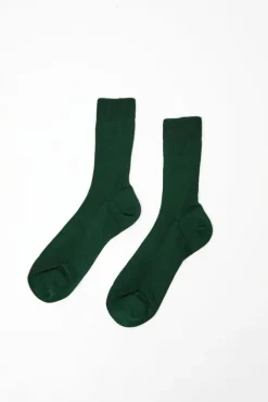No.6 Store Ribbed Ankle Socks in Cipresso