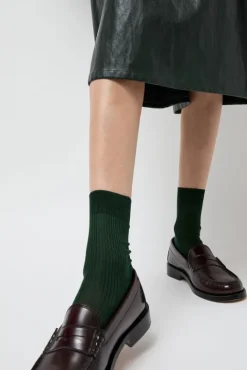 No.6 Store Ribbed Ankle Socks in Cipresso