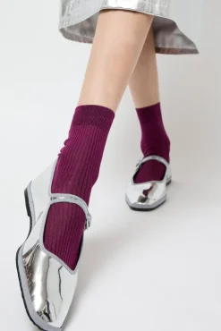 No.6 Store Ribbed Ankle Socks in Susina