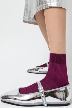 No.6 Store Ribbed Ankle Socks in Susina