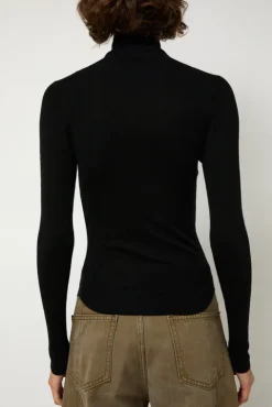 No.6 Store Ribbed High Neck in Black
