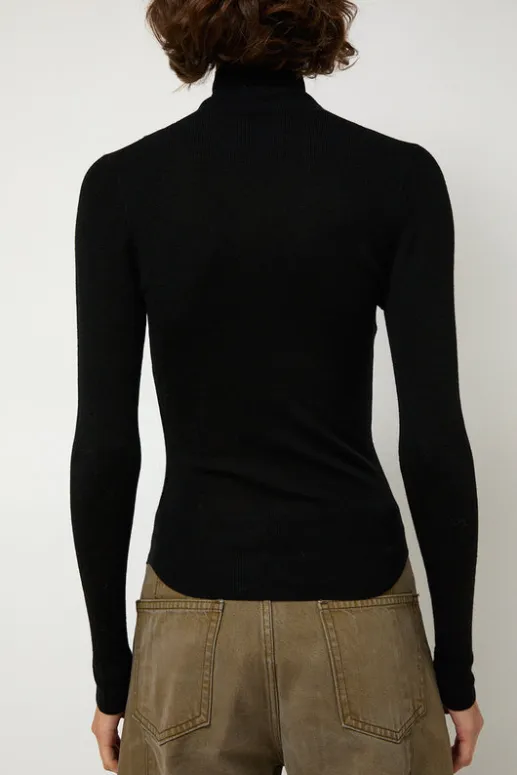 No.6 Store Ribbed High Neck in Black