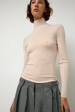 No.6 Store Ribbed High Neck in Blush