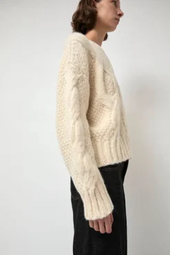 No.6 Store Rita Cable Sweater in Ivory