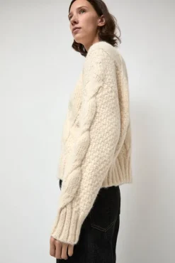 No.6 Store Rita Cable Sweater in Ivory