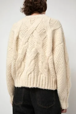 No.6 Store Rita Cable Sweater in Ivory