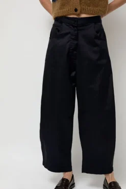 No.6 Store Satin Curved Pants in Night