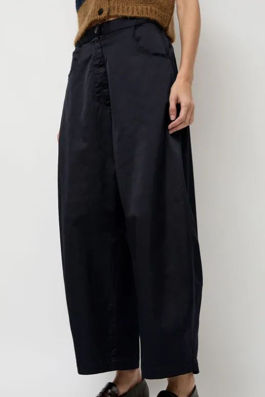 No.6 Store Satin Curved Pants in Night