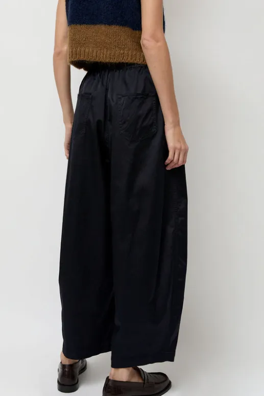 No.6 Store Satin Curved Pants in Night