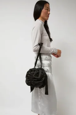 No.6 Store Satin Mini Ball Bag in Black