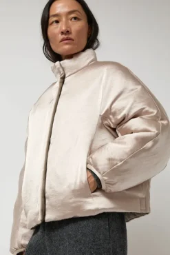 No.6 Store Satin Reversible Outer in Beige