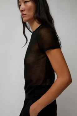 No.6 Store Sheer Baby Tee in Black