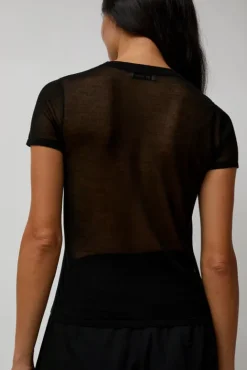 No.6 Store Sheer Baby Tee in Black