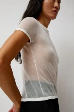 No.6 Store Sheer Baby Tee in White