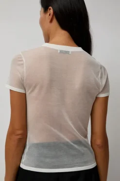 No.6 Store Sheer Baby Tee in White