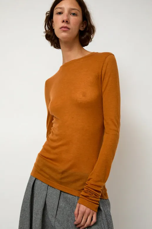 No.6 Store Sheer Long Sleeve in Camel
