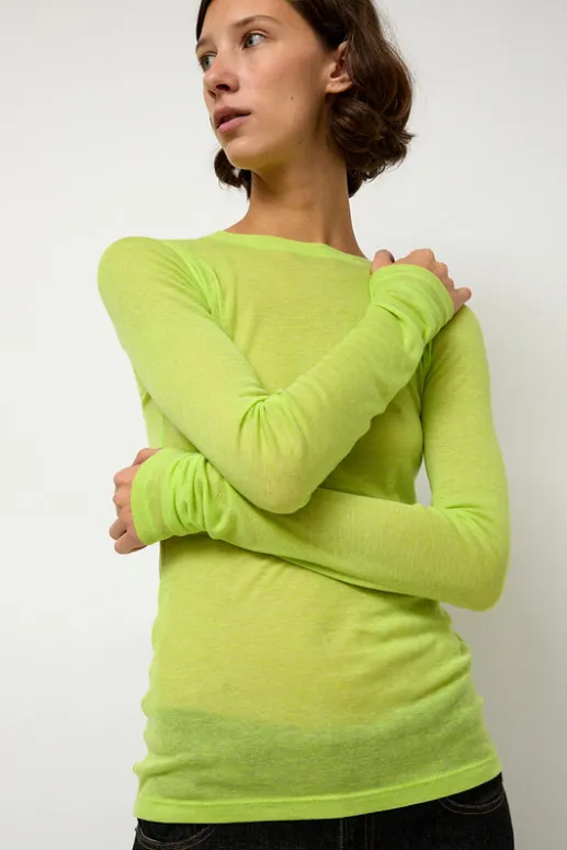 No.6 Store Sheer Long Sleeve in Wasabi