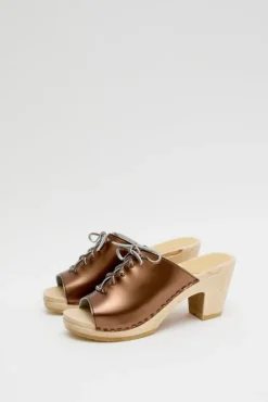 No.6 Store Simone Clog on High Heel in Bronze