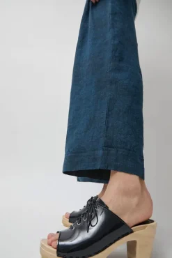 No.6 Store Simone Clog on High Heel in Navy Patent