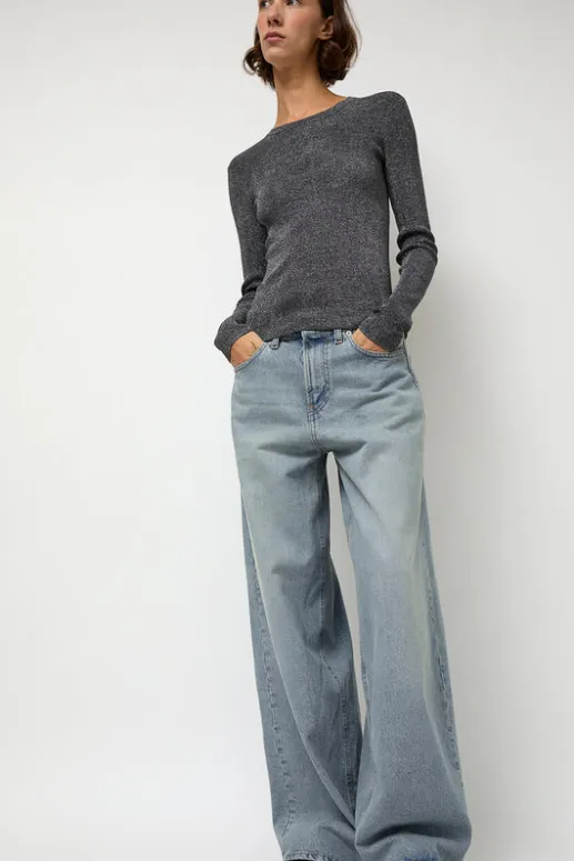 No.6 Store Skinny Crew in Chrome