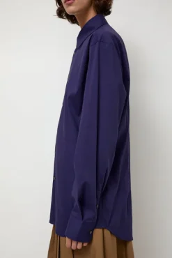 No.6 Store Slim Long Shirt in Ultramarine