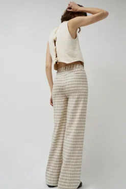 No.6 Store Soft Hank Pant in Bone Plaid