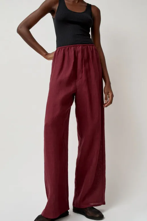 No.6 Store Stoa Pants in Stome Burgundy
