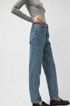 No.6 Store Straight Fit Denim in Mid Blue