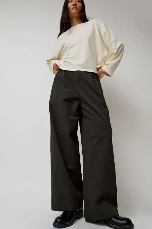 No.6 Store Straight Trousers in Dark Grey