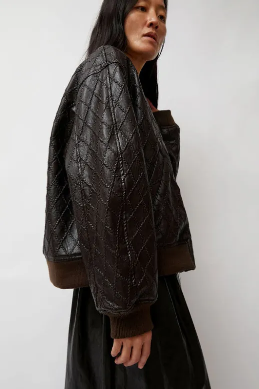 No.6 Store Theo Bomber in Brown Diamond