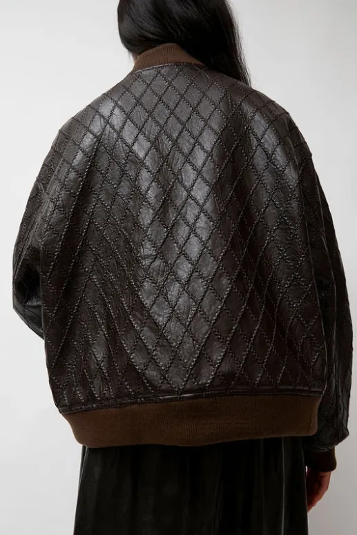 No.6 Store Theo Bomber in Brown Diamond