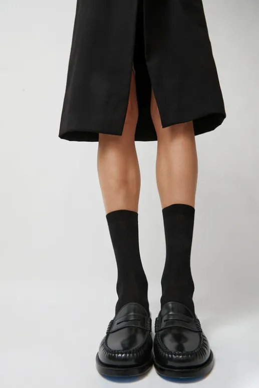 No.6 Store Tricolor Cotton Socks in Black