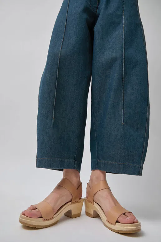 No.6 Store Two Strap Clog on Mid Heel in Desert