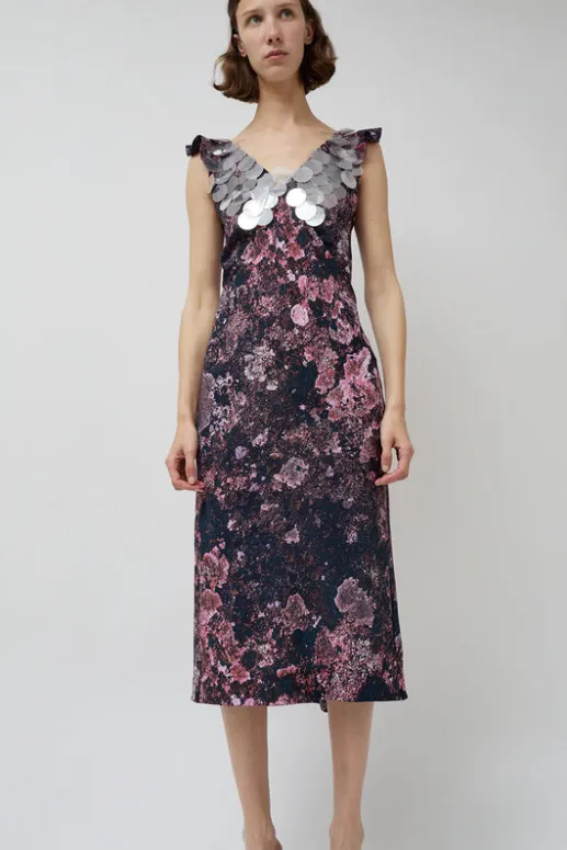 No.6 Store V Neck Sequin Dress in Purple Landscape