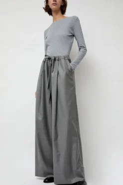 No.6 Store Virgin Wool Tailored Shared Pants in Gray