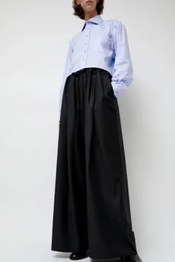 No.6 Store Virgin Wool Tailored Shared Pants in Black