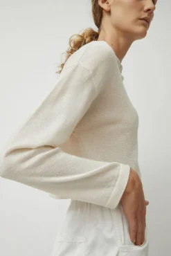 No.6 Store Viscose Shimmery Cardigan in White