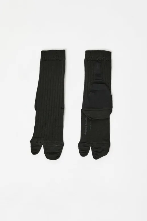 No.6 Store Viscose Tabi Socks in Black