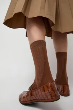 No.6 Store Viscose Tabi Socks in Camel