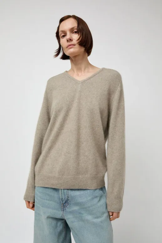 No.6 Store V-Neck Knit in Beige