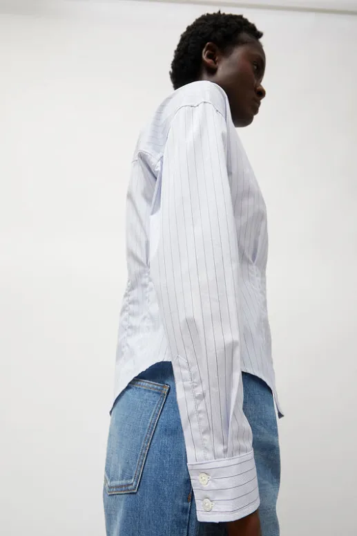 No.6 Store Waisted Shirt in English Stripe
