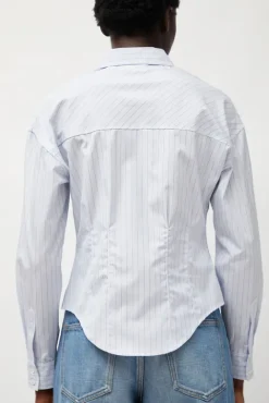 No.6 Store Waisted Shirt in English Stripe