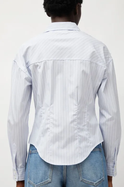 No.6 Store Waisted Shirt in English Stripe