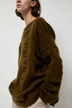 No.6 Store Waterfall Sweater in Dark Olive